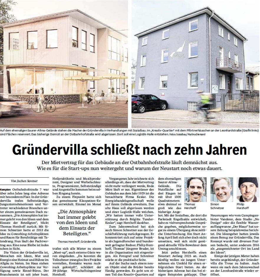 Gründervilla schließt nach 10 Jahren